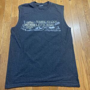 Harley-Davidson Skagit Muscle Shirt Burlington, WA‎ Work Sucks Let's Ride Size S